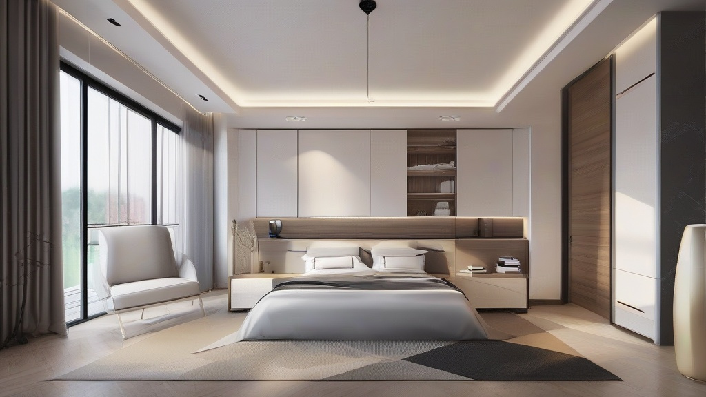 卧室与开放式厨房的融合设计：打造空间通透的现代家居方案